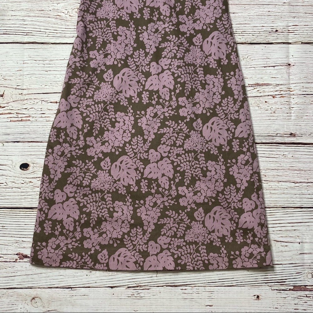 J Crew Floral Print Brown and Pink Halter Dress Sz 2 - Picture 9 of 16